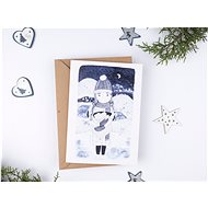 BE NICE Wish - you are my poinsettia, blue - Greeting Card