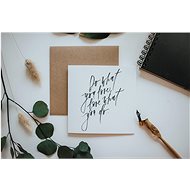 Wishes White Scripture - Do what you love - Greeting Card