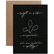 Be Nice Wedding Card Forever - Black - Greeting Card