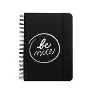 Be Nice Ecological Notebook Black - A5, Dotted Lines, Side Binding - Notepad