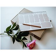 Gift- Weekly planner white with pencil - Journal