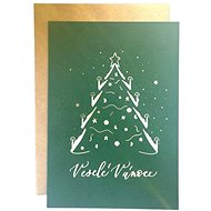 BE NICE ECO Christmas card with tree, green - Greeting Card