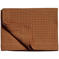 Vandyck Bedspread Piqué waffle 270 × 250 cm, cognac - Bed Cover