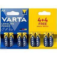 VARTA Longlife Power 4+4 AA (Double Blister) - Eldobható elem