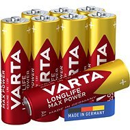 VARTA Alkaline-Batterien Longlife Max Power AA 5+3 Stück - Einwegbatterie