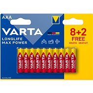 VARTA Longlife Max Power Alkáli elem AAA 8+2 db - Eldobható elem