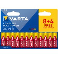 VARTA Longlife Max Power 8+4 AA (Plastic free Double Blister) - Disposable Battery