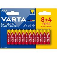 VARTA alkalická baterie Longlife Max Power AAA 8+4ks - Disposable Battery