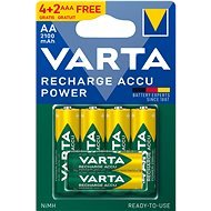 VARTA nabíjateľná batéria Recharge Accu Power AA 2100 mAh R2U 4 ks + AAA 800 mAh R2U 2 ks - Nabíjateľná batéria