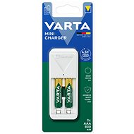 VARTA Mini-Ladegerät + 2 AAA 800 mAh - Ladegerät mit Ersatzakku