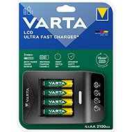 VARTA LCD charger Ultra Fast Ch. + 4x AA 56706 2100mAh + 12V - Charger and Spare Batteries