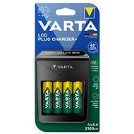 VARTA LCD Stecker-Ladegerät+ 4x AA 56706 2100mAh - Ladegerät mit Ersatzakku