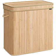 Sonigmics Laundry basket with lid, bamboo, 150 l - Laundry Basket