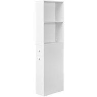 VASAGLE Bathroom cabinet with pull-out shelves 18 × 134 × 40 cm, white - Bathroom Cabinet