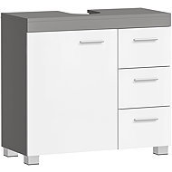 VASAGLE Modern under-basin cabinet 70 × 64 × 30 cm, grey and white - Bathroom Cabinet