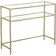 VASAGLE Gold, glass table with elegant design, 100 × 35 × 80 cm - Console Table