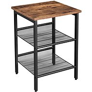 VASAGLE Brown/Black, practical laminate table with steel structure, 100 × 30 × 80 cm - Console Table
