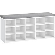 VASAGLE Shoe rack white-grey, shelf, laminated, compact, practical 105 × 30 × 48 cm - Shoe Rack