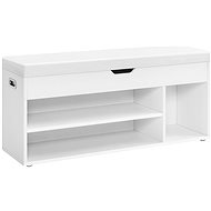 VASAGLE White shelf shoe rack, laminated construction 100 × 30 × 44 cm - Shoe Rack