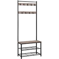 VASAGLE Stand black, laminate and steel, modern floor design 70 × 32 × 175 cm - Stand