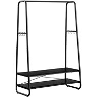 VASAGLE Stand black, robust, modern, with steel elements 100 × 45 × 160 cm - Clothes Hanger