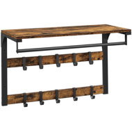 Vasagle Wall shelf 10 hooks, 30 × 65 × 42 cm - Coat Hanger