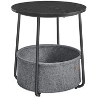 Vasagle Folding table round 45 × 50 cm, black - Side Table