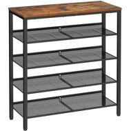 Vasagle Industrial metal shoe rack, 4 shelves, 75 × 28 × 93 cm - Shoe Rack