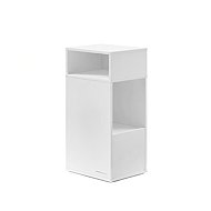 VASAGLE Notool narrow bedside table with drawer 25 × 59 × 30 cm white - Night Stand