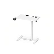 VASAGLE Rolling Side Table with adjustable height 80 × 65–102 × 45cm white - Side Table