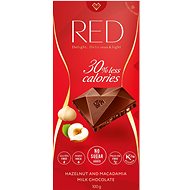 RED - Milk Chocolate with Macadamia and Hazelnuts 100g - Chocolate