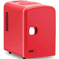 MSW Mini room fridge with heating function 12/240 V, 4 l, red - Minibar