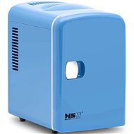 MSW Mini room fridge with heating function 12 / 240 V, 4 l, blue - Minibar