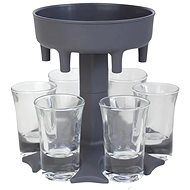 Verk 15983 Dávkovač alkoholu + 6 panáků, šedý - Wine Dispenser