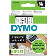 Dymo D1, S0720780, 6mm, white/black - TZ Tape 