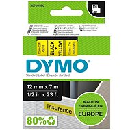 Dymo D1, 45018, S0720580, yellow/black, 12mm - TZ Tape 