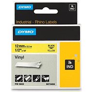 DYMO vinyl tape Rhino D1 12 mm × 5.5 m, black on yellow - TZ Tape 
