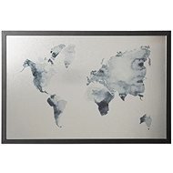 VICTORIA "World Map" 40x60cm, Black Frame - Magnetic Board