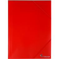VICTORIA A4 with Elastic Band and Flaps, Red - Document Folder