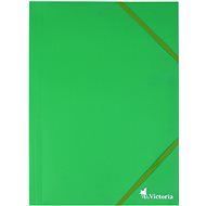 VICTORIA A4 with Elastic Band and Flaps, Green - Document Folder