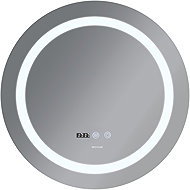 MIXXUS Mirror with LED lighting, anti-fog function, brightness control and clock, MC02-80 PLAIN - Mirror