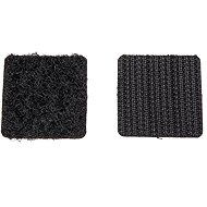 VELCRO Adhesive clips square 25 mm, 24 pcs, velcro, black - Velcro Fastener