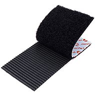 VELCRO Adhesive clips rectangular 50 mm × 100 mm, 2 pcs, black - Velcro Fastener