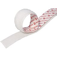 VELCRO Velcro tape, general purpose, adhesive, 20 mm × 5 m, white - Velcro Fastener