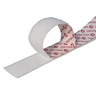 VELCRO Velcro tape, extra thin, adhesive, 20 mm × 5 m, white - Velcro Fastener