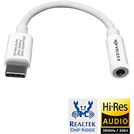 Veles-X Hi-Res DAC Audio Adapter – Realtek Chip (384 kHz / 32-bit), USB-C to 3.5 mm Jack White - DA-Wandler