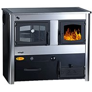 ABC CONCEPT 2 MAX THERMO L left - stainless steel HYDRO - Solid Fuel Stove