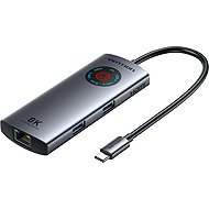 Vention USB-C to HDMI/USB 3.2 Gen 1 Type-C/USB 3.0*2/RJ45/PD 8K Docking Station with LED Display 0.1 - Docking Station