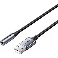 Vention 1-Port USB External Sound Card 0.25M Gray (OMTP-CTIA) - External Sound Card 