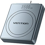 Vention 3500mAh Cable-Free Power Bank (USB-C + USB-C) 12W Gray Light Indicator Display Type - Power Bank